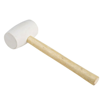 Orex WHITE RUBBER HEAD MALLET WITH WOODEN HANDLE